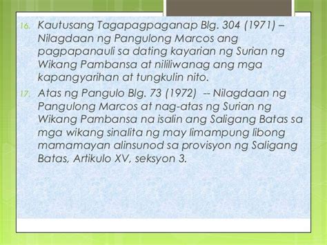 kautusang panlahat blg. 17|KneX: Kasaysayan ng Wika .